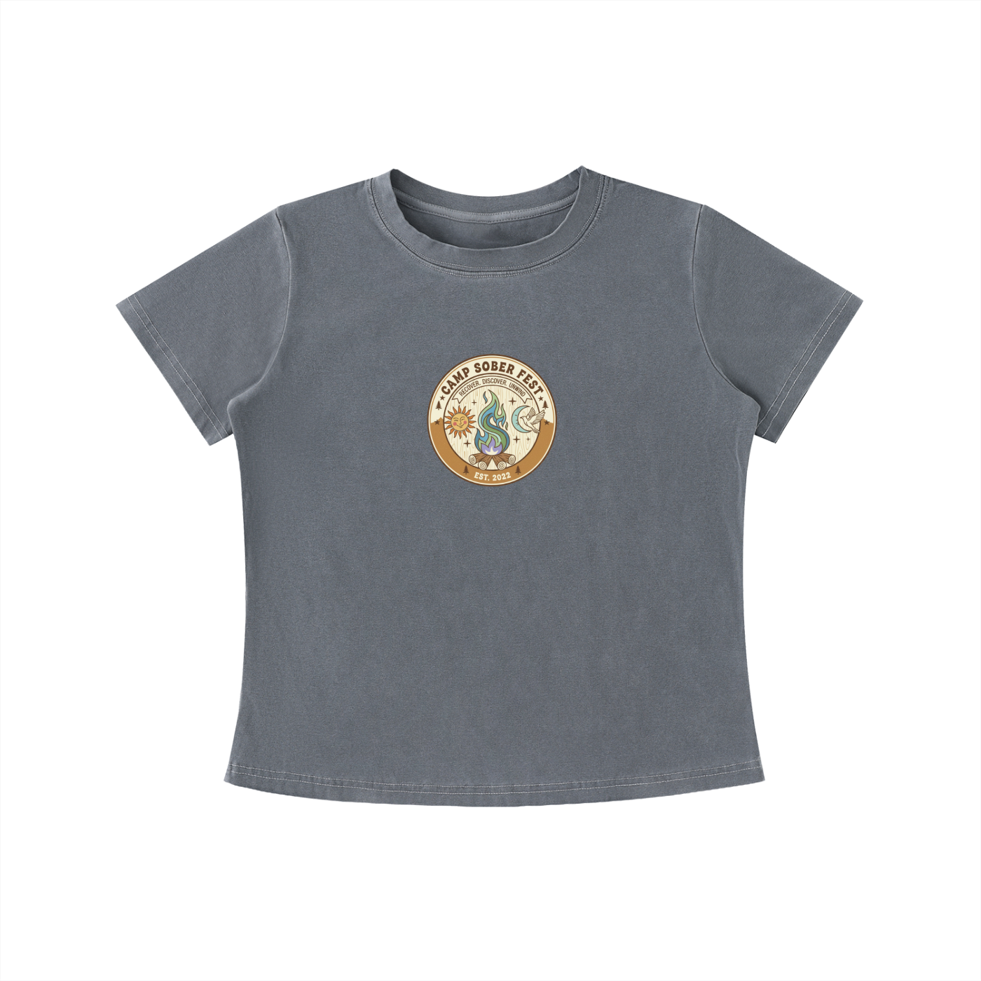 Recover, Discover, Unwind Vintage Wash Slim Fit T-shirt