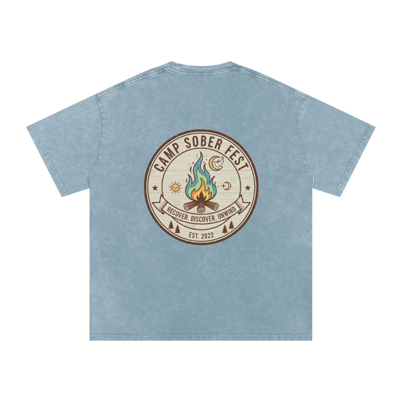 Unisex Recover, Discover, Unwind Oversized Cotton T-Shirt