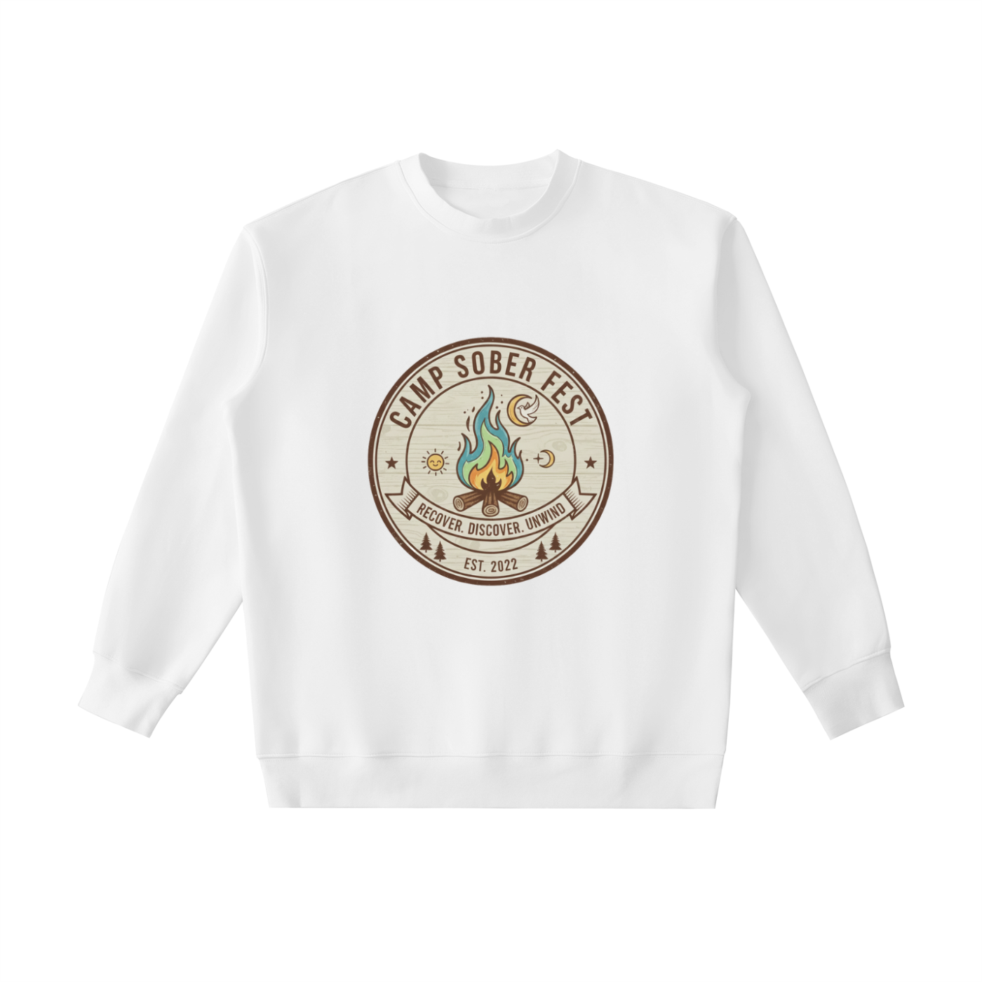 Unisex Recover, Discover, Unwind Heavyweight Crewneck Sweatshirt