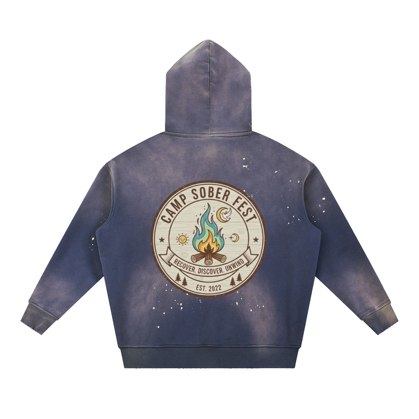 Men's Recover, Discover, Unwind Vintage Washed Fleece Hoodie