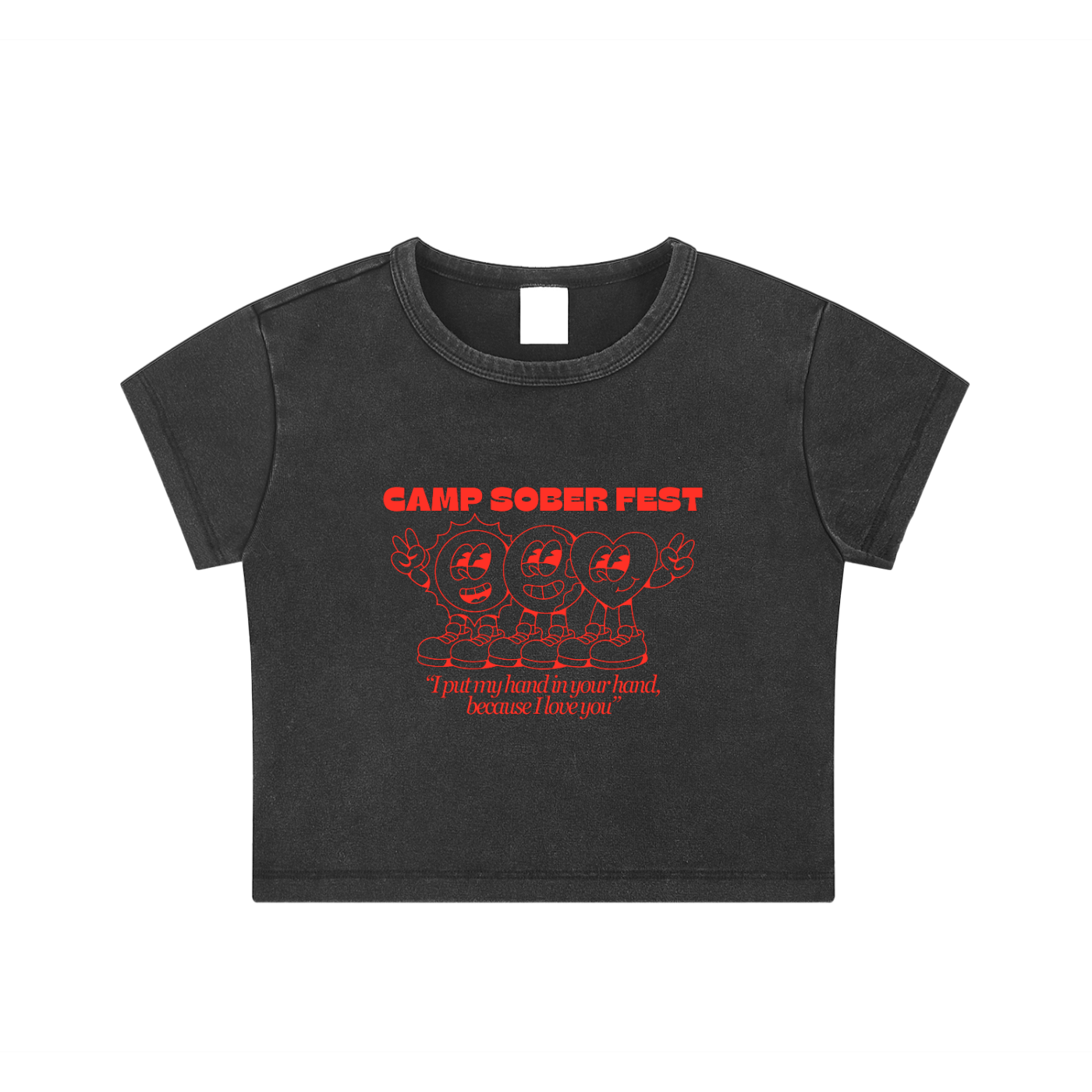 IPMHIYH Washed Crop Top