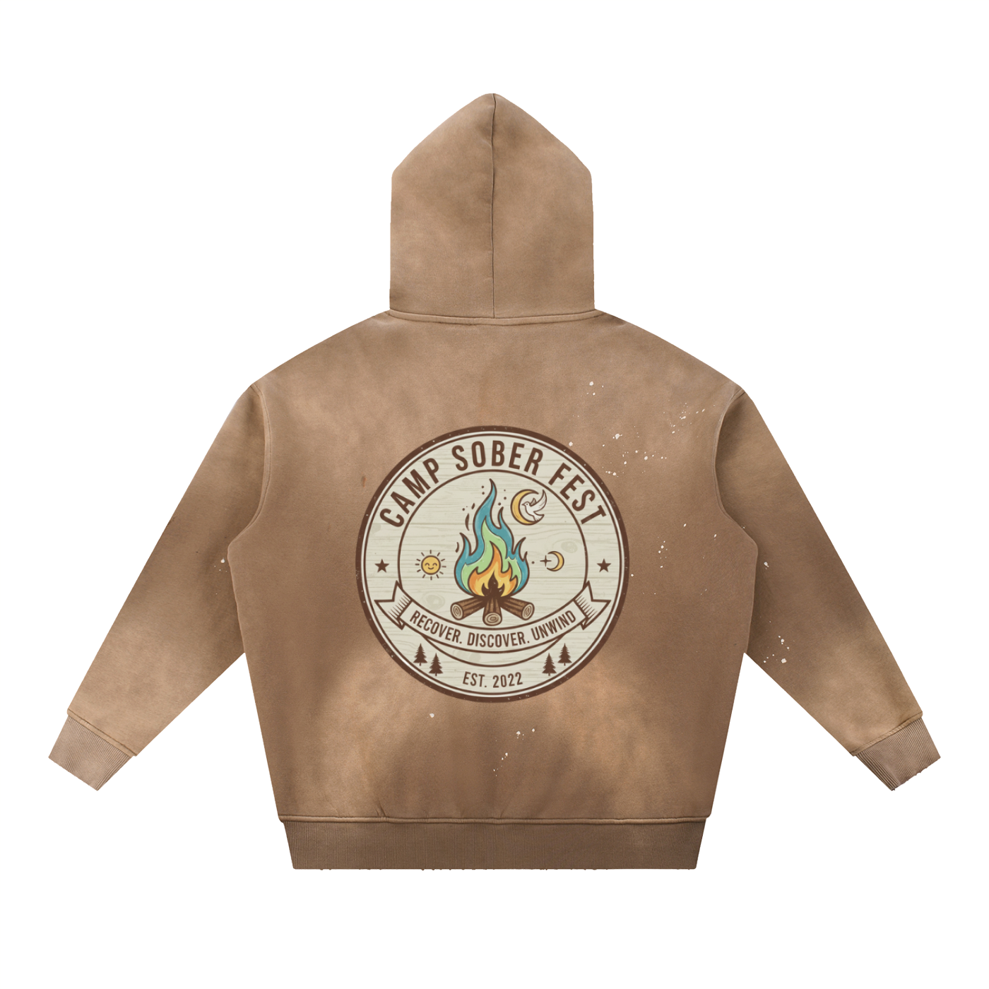 Men's Recover, Discover, Unwind Vintage Washed Fleece Hoodie