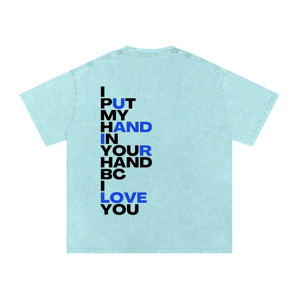 IPMHIYH Snow Washed Oversized Cotton T-Shirt