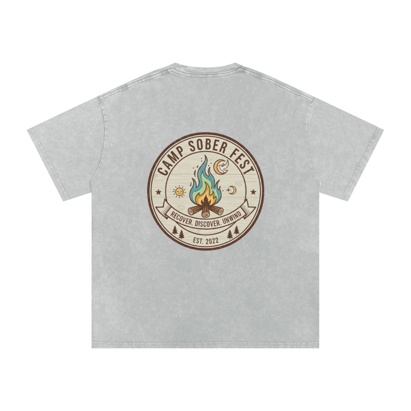 Unisex Recover, Discover, Unwind Oversized Cotton T-Shirt