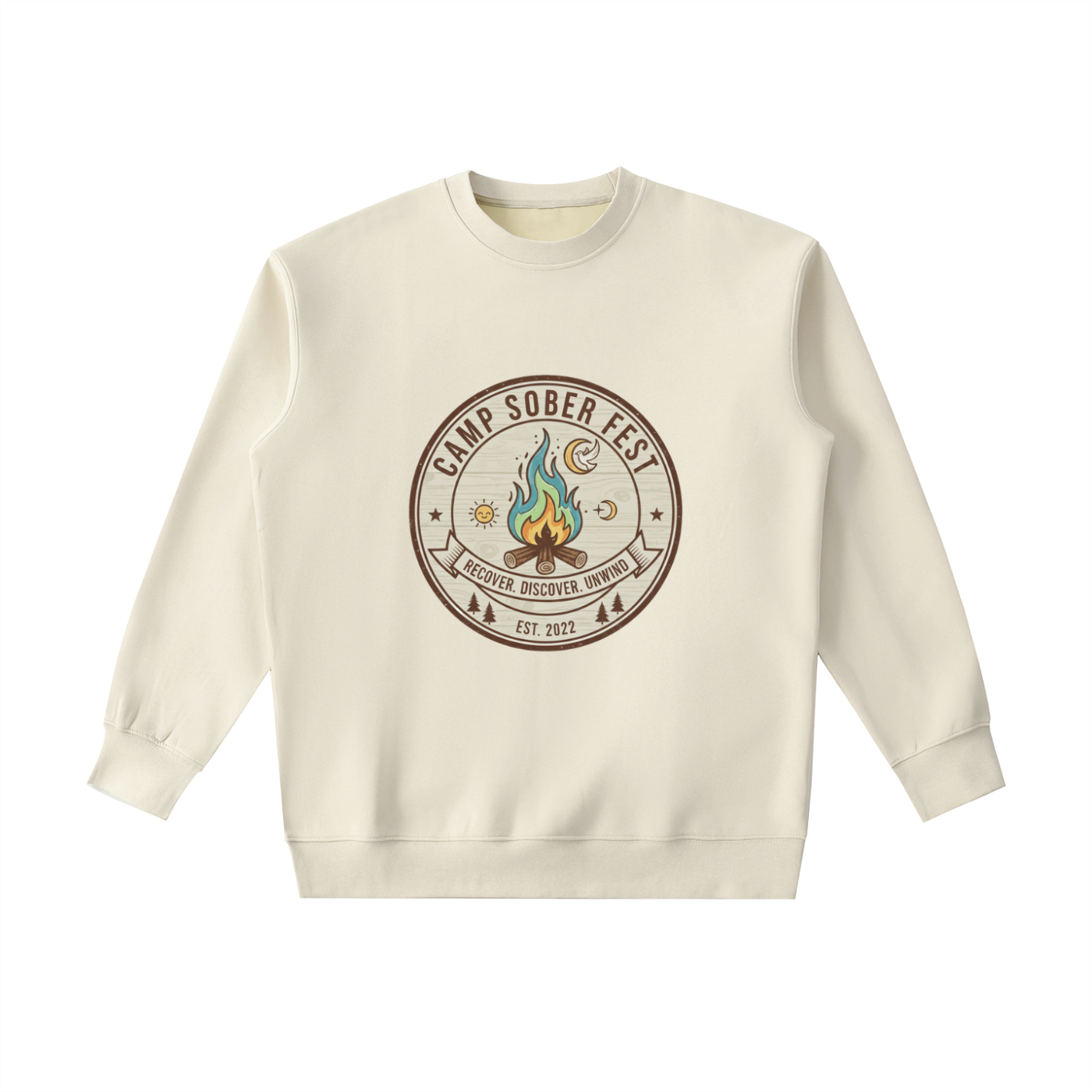 Unisex Recover, Discover, Unwind Heavyweight Crewneck Sweatshirt