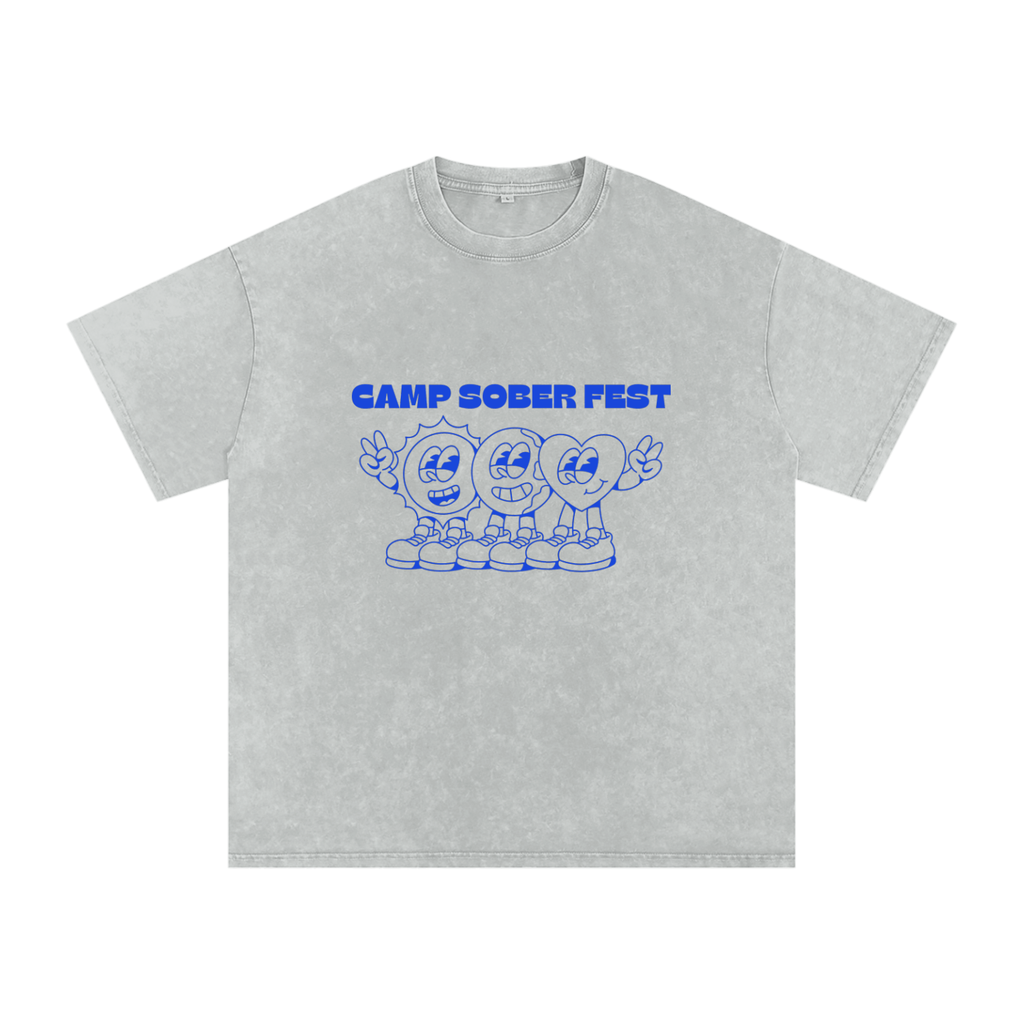 IPMHIYH Snow Washed Oversized Cotton T-Shirt