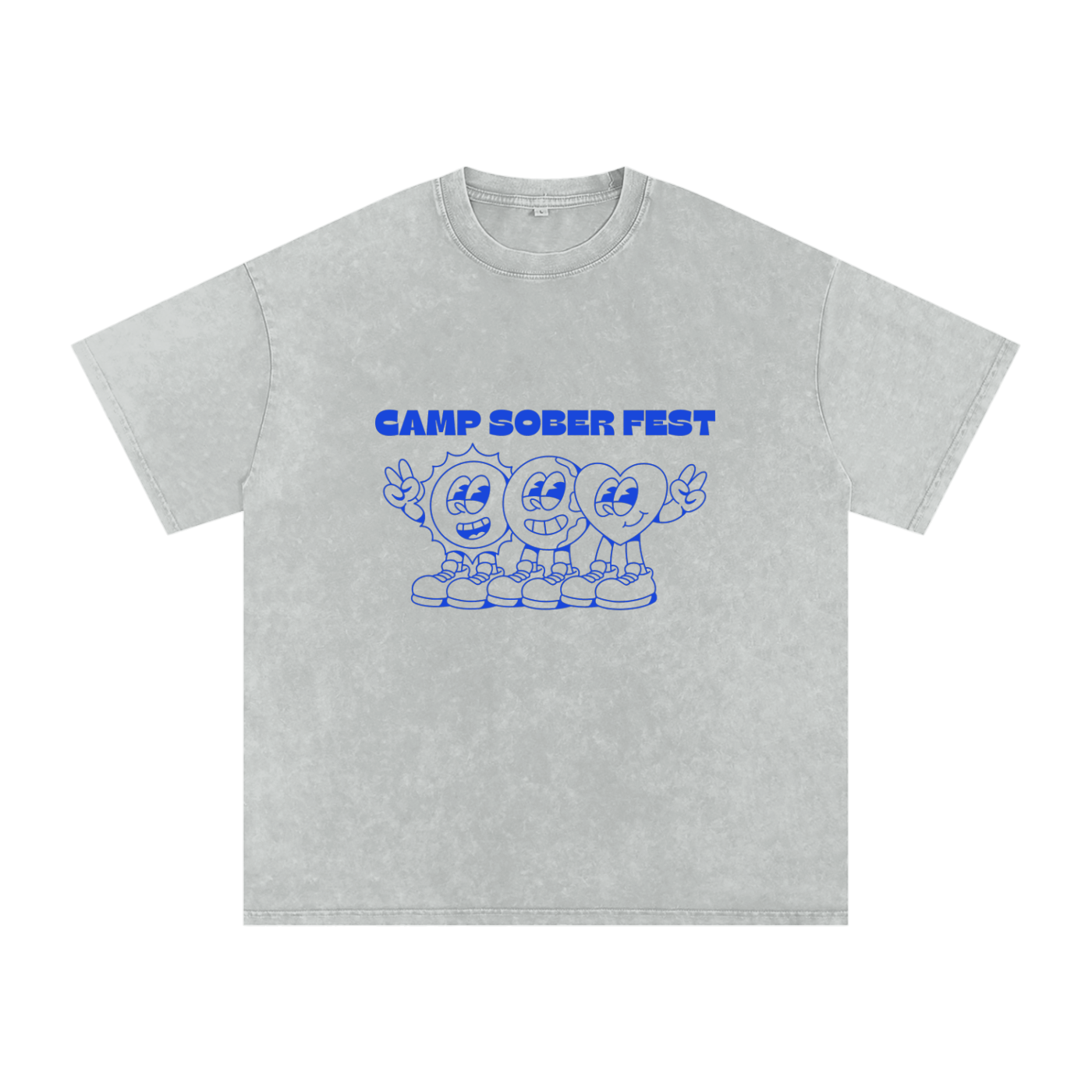 IPMHIYH Snow Washed Oversized Cotton T-Shirt