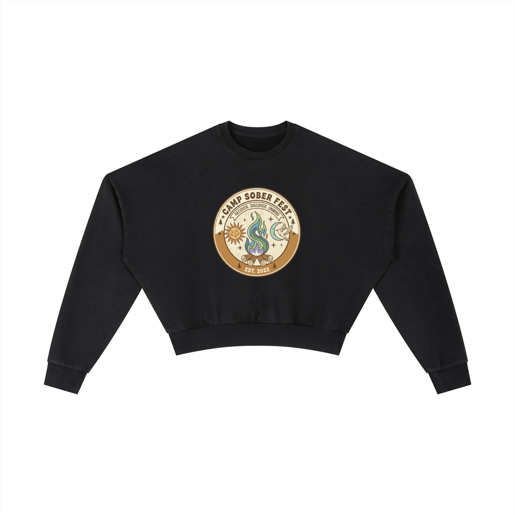 Recover, Discover, Unwind Vintage Washed Cropped Sweatshirt