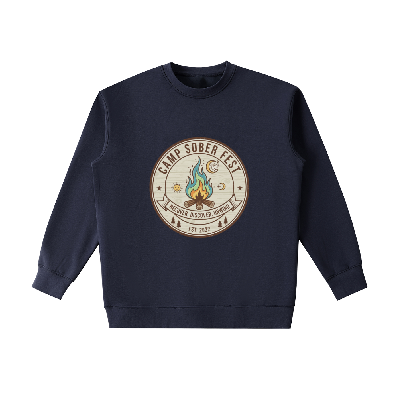Unisex Recover, Discover, Unwind Heavyweight Crewneck Sweatshirt
