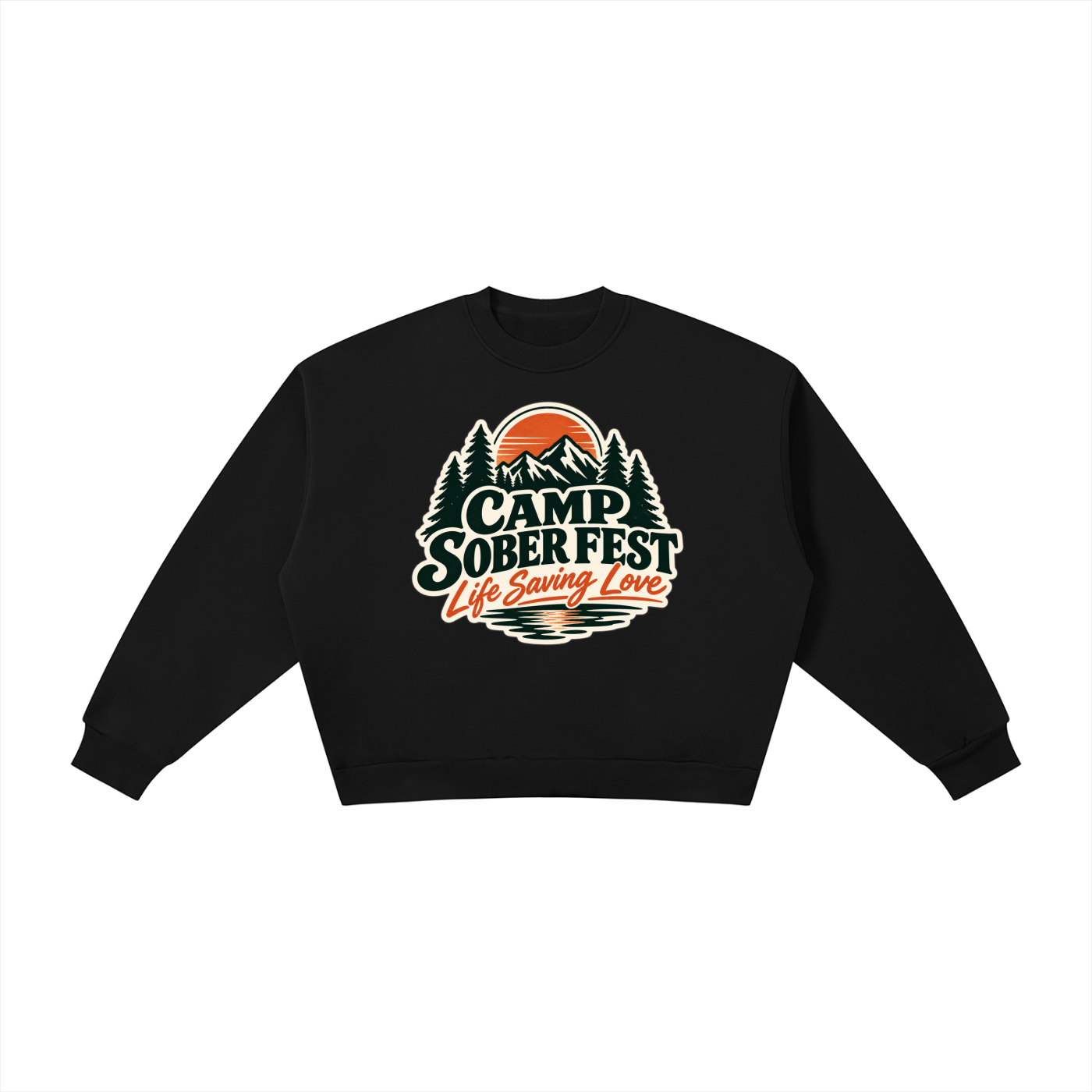 Unisex Life Saving Love Boxy Fleece Crewneck Sweatshirt