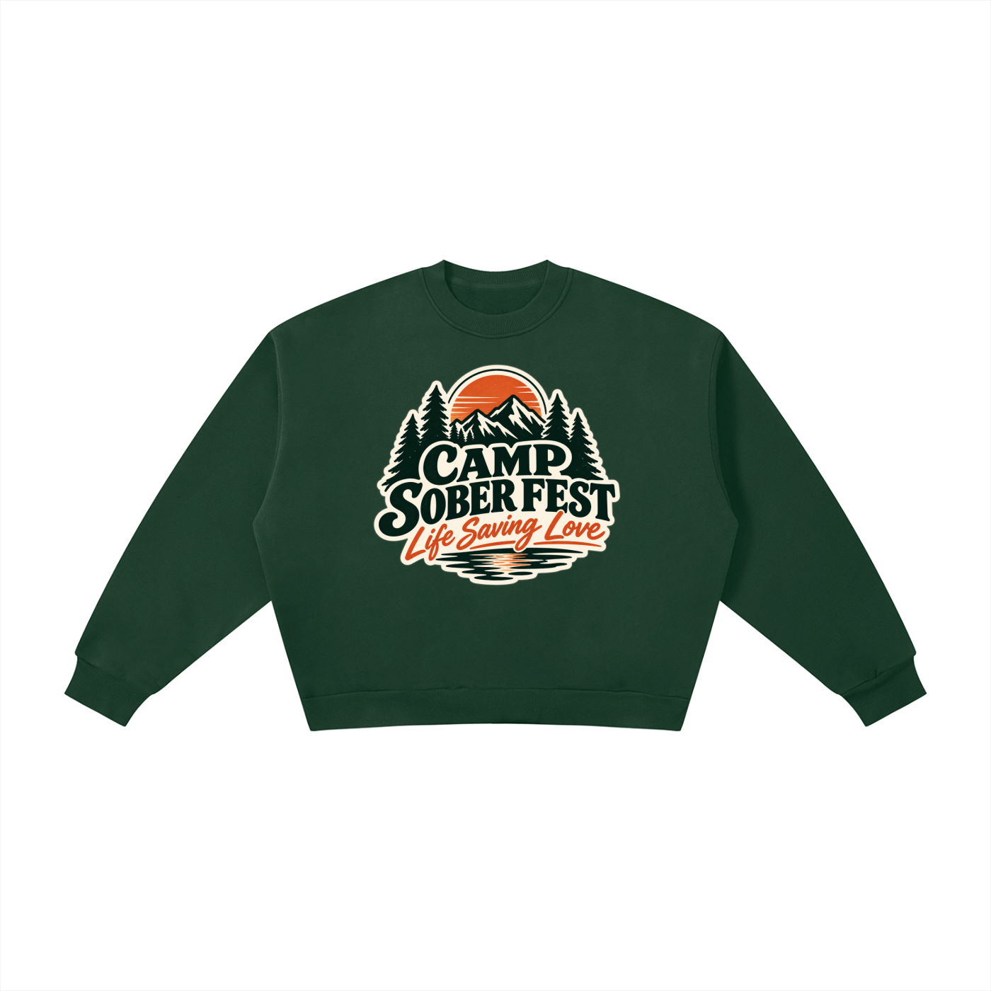 Unisex Life Saving Love Boxy Fleece Crewneck Sweatshirt