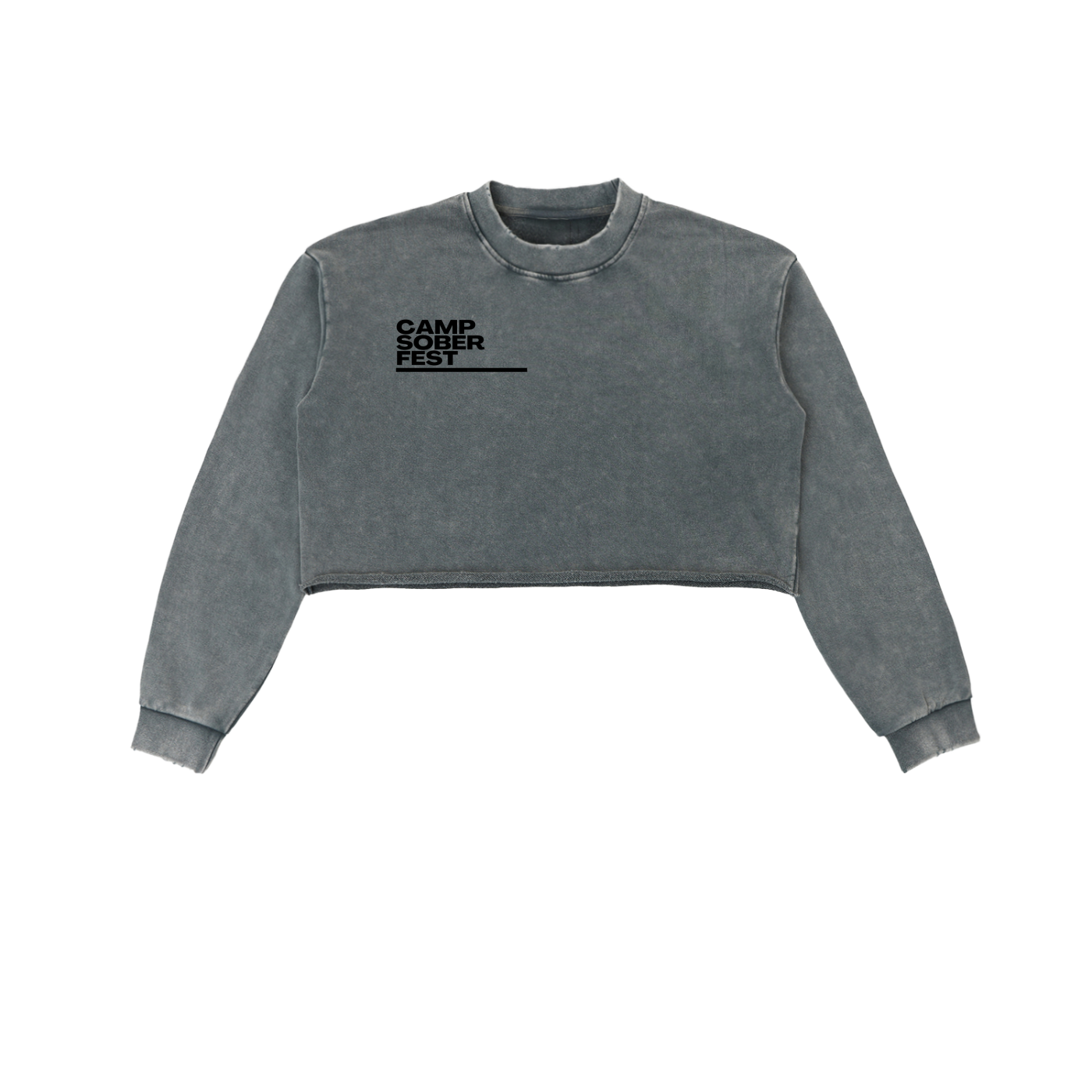 IPMHIYH Raw Edge Cropped Sweatshirt