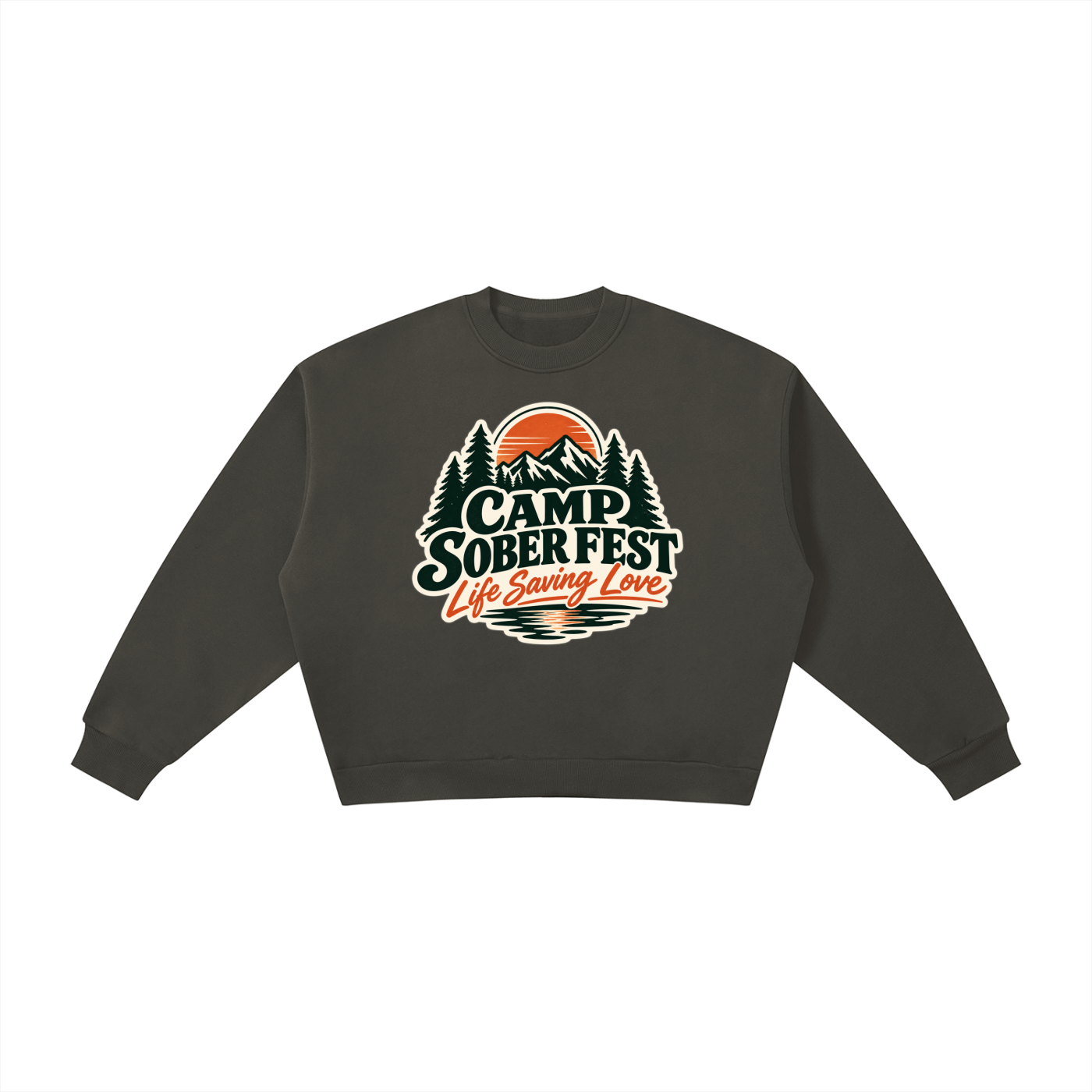 Unisex Life Saving Love Boxy Fleece Crewneck Sweatshirt