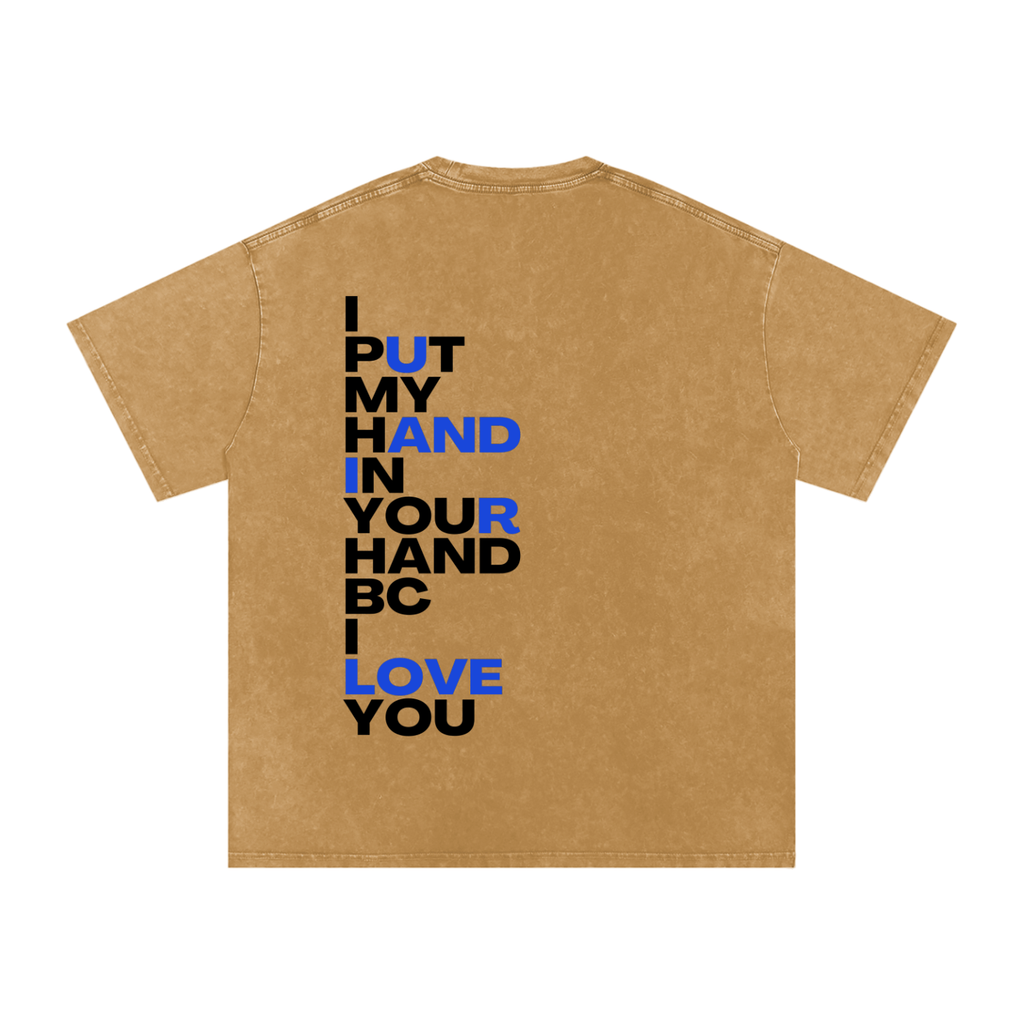 IPMHIYH Snow Washed Oversized Cotton T-Shirt