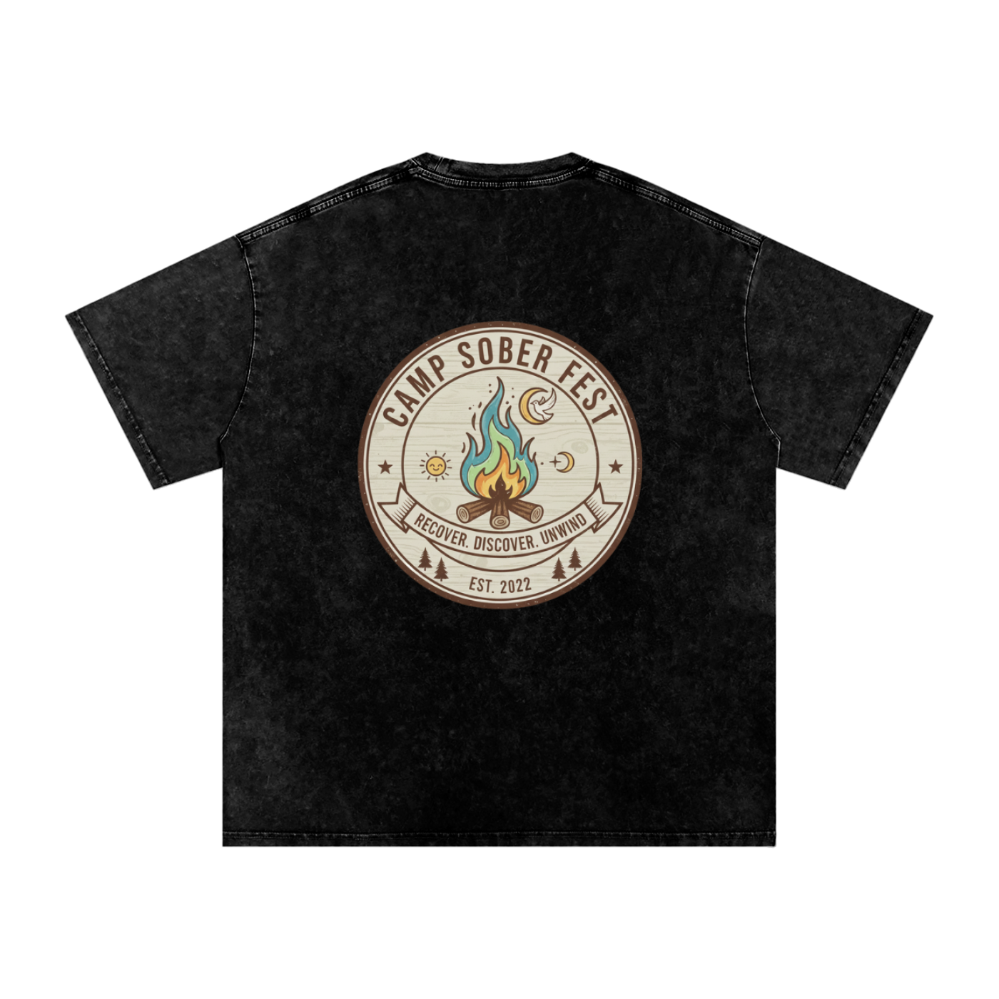 Unisex Recover, Discover, Unwind Oversized Cotton T-Shirt