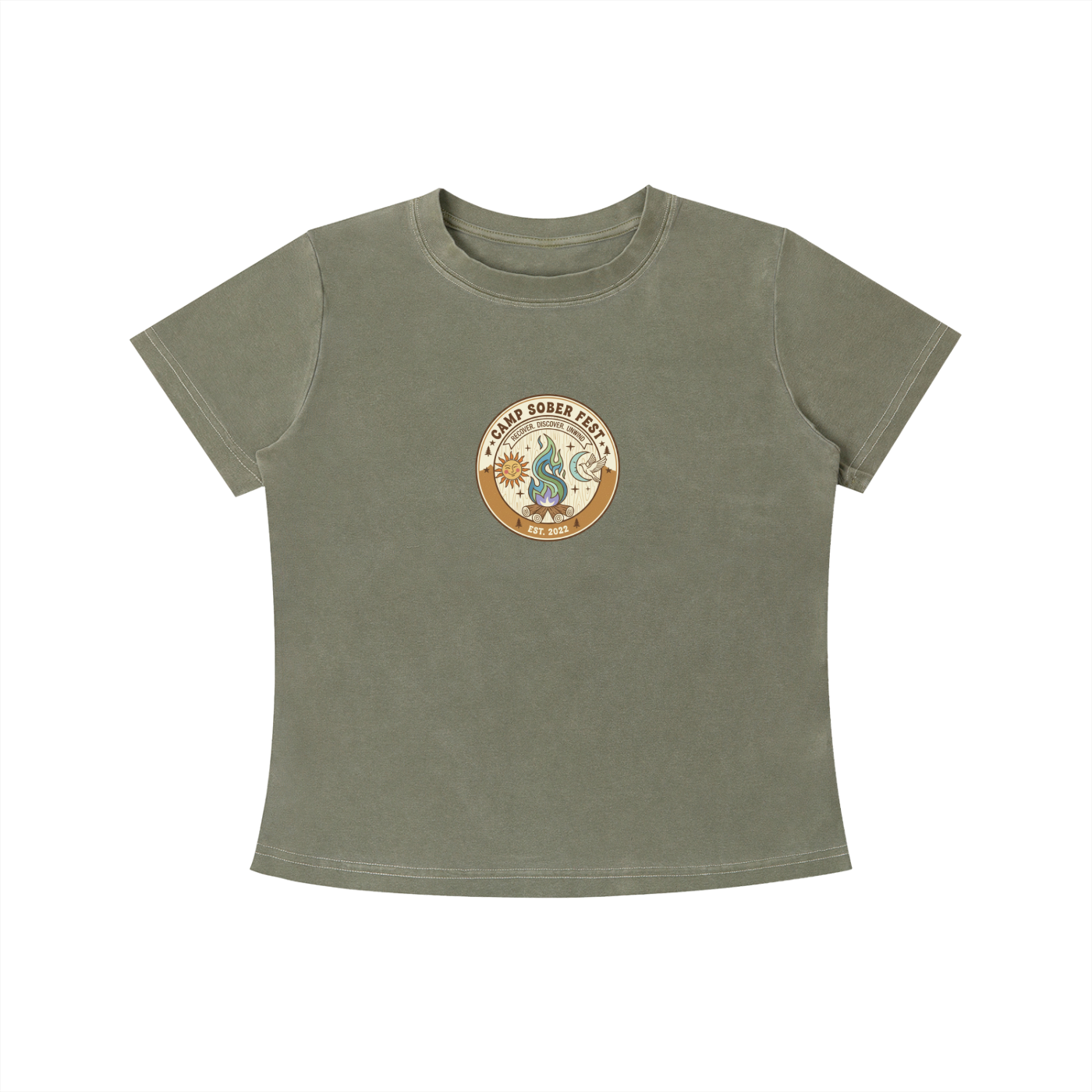 Recover, Discover, Unwind Vintage Wash Slim Fit T-shirt