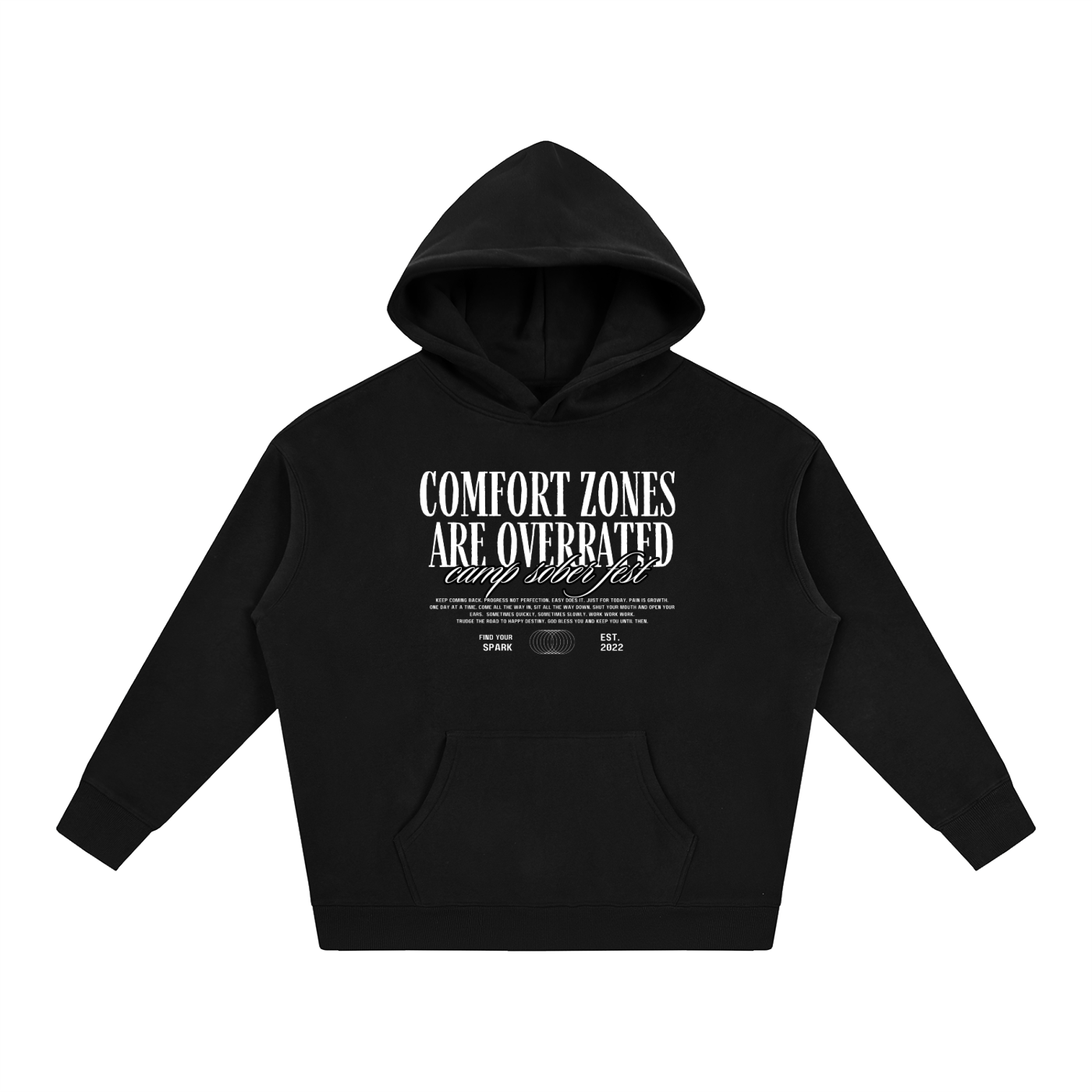 >Comfort Zones Oversize Fleeced Hoodie