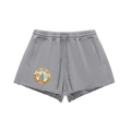Snow Washed Raw Edge Drawstring Shorts