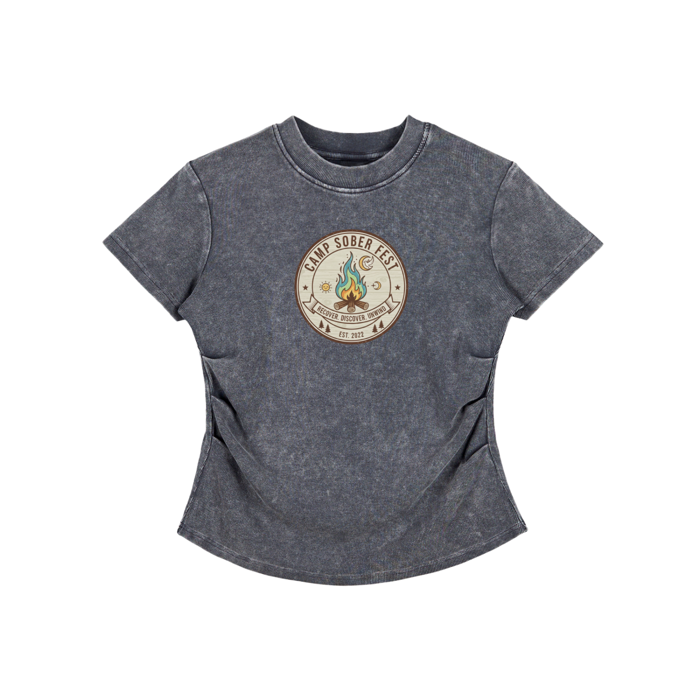 Women's Recover, Discover, Unwind Bodycon Cotton T-Shirt