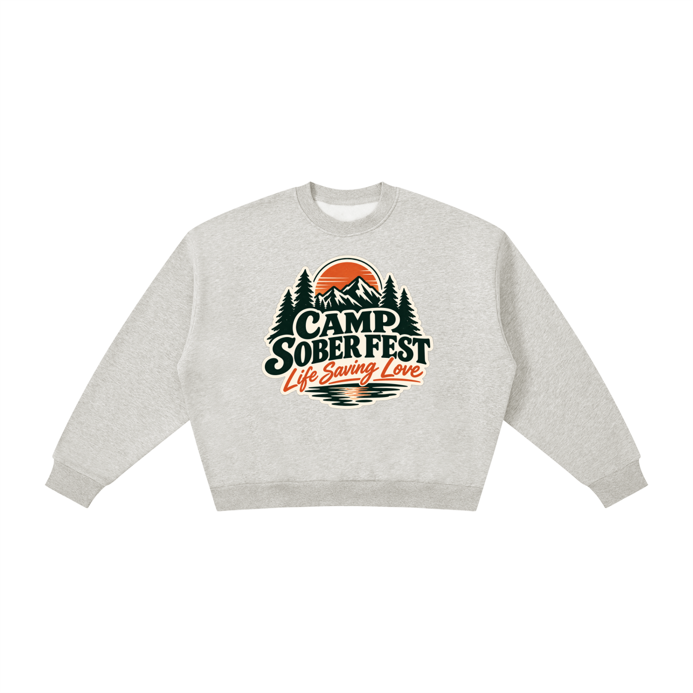 Unisex Life Saving Love Boxy Fleece Crewneck Sweatshirt