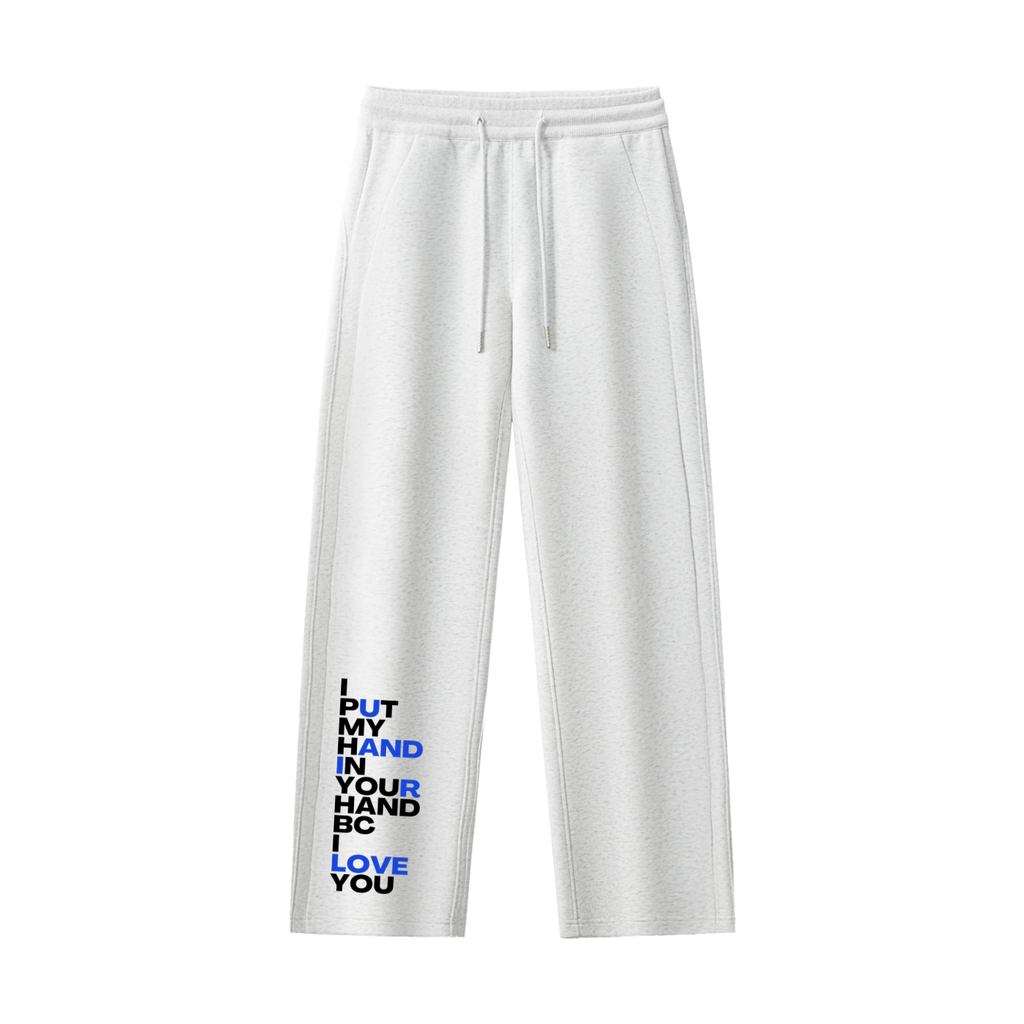 Flower Gray Essential Drawstring Straight-Leg (Sweatpants for Set)