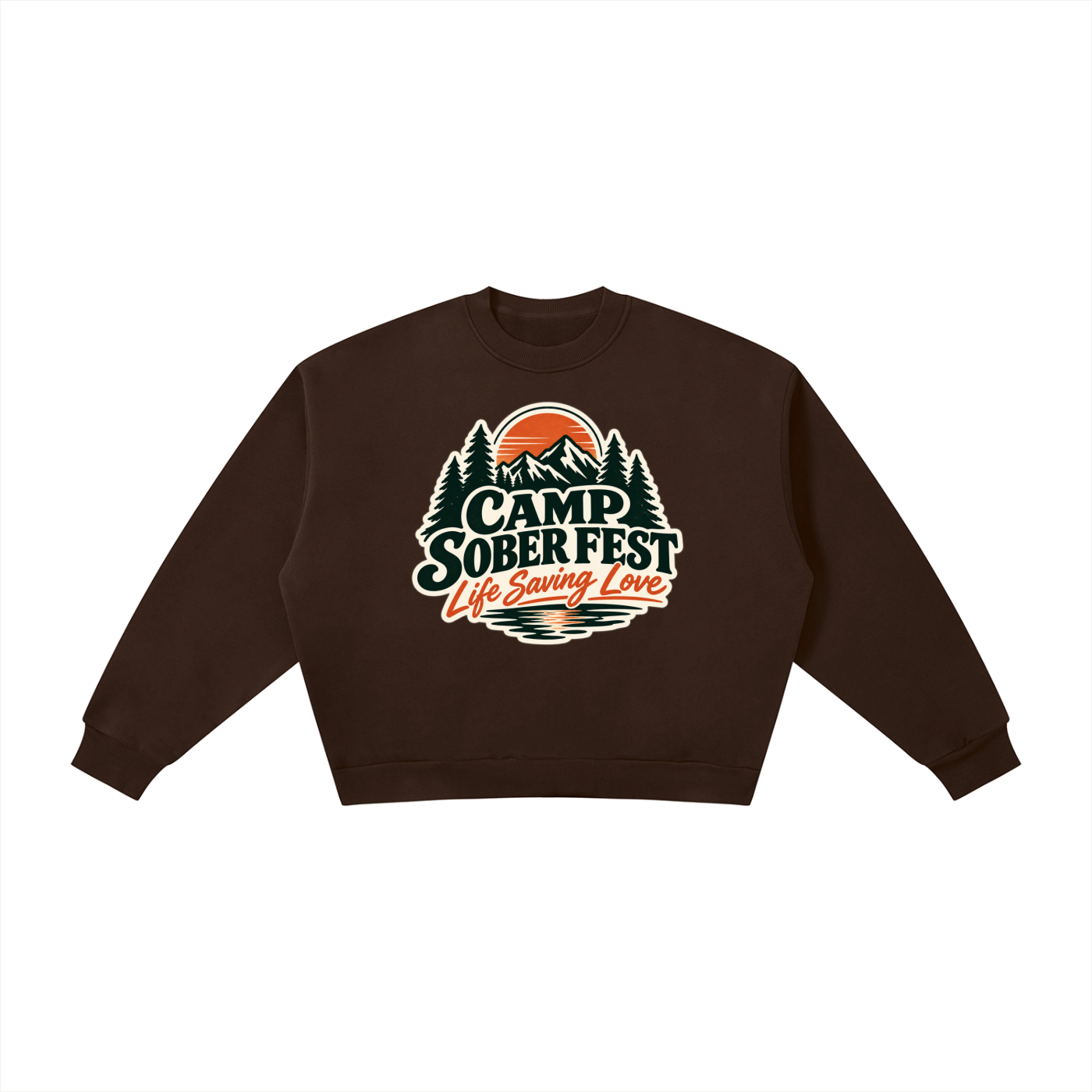 Unisex Life Saving Love Boxy Fleece Crewneck Sweatshirt