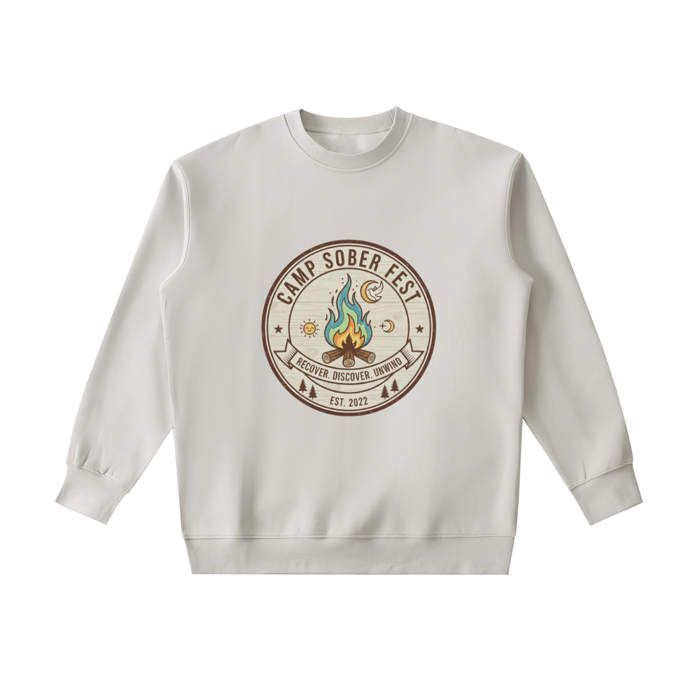 Unisex Recover, Discover, Unwind Heavyweight Crewneck Sweatshirt