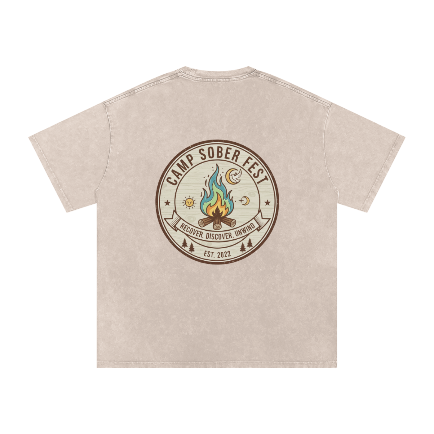 Unisex Recover, Discover, Unwind Oversized Cotton T-Shirt