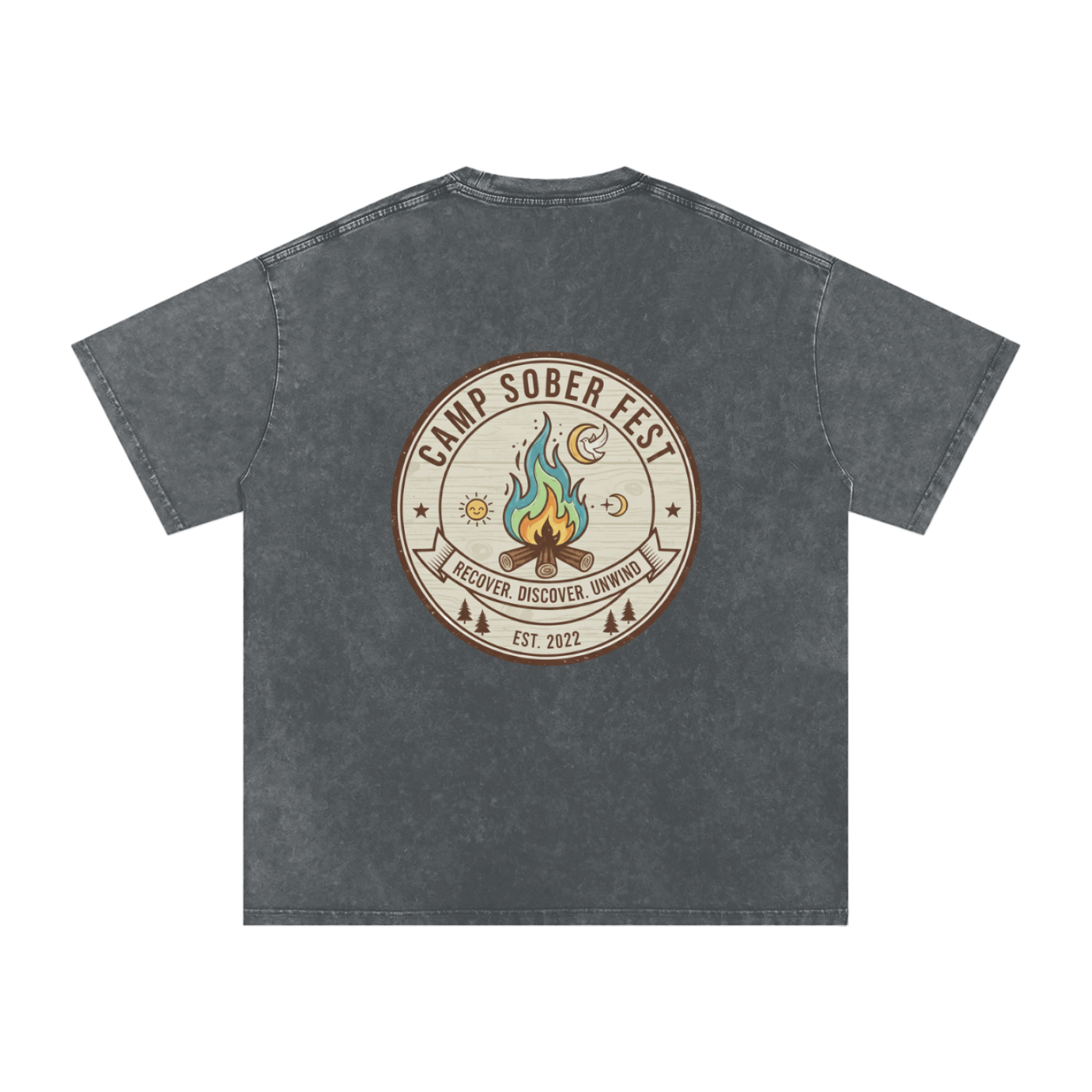 Unisex Recover, Discover, Unwind Oversized Cotton T-Shirt