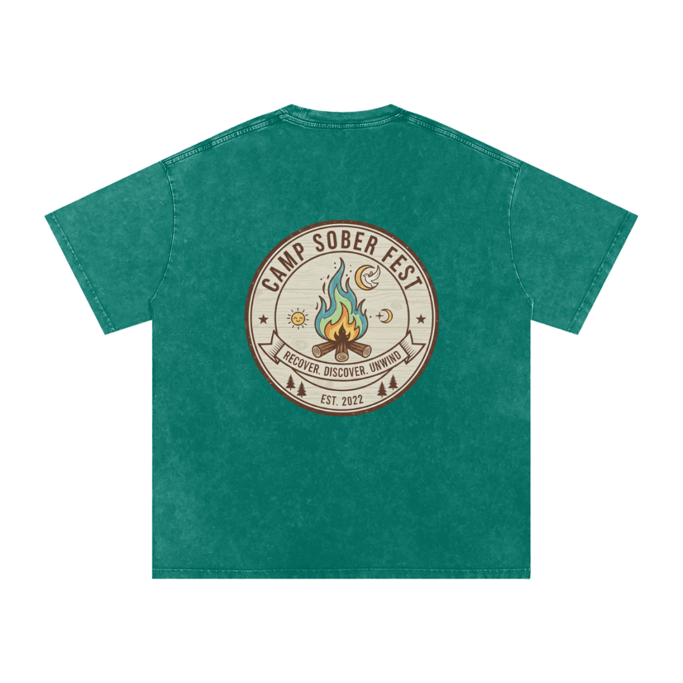 Unisex Recover, Discover, Unwind Oversized Cotton T-Shirt