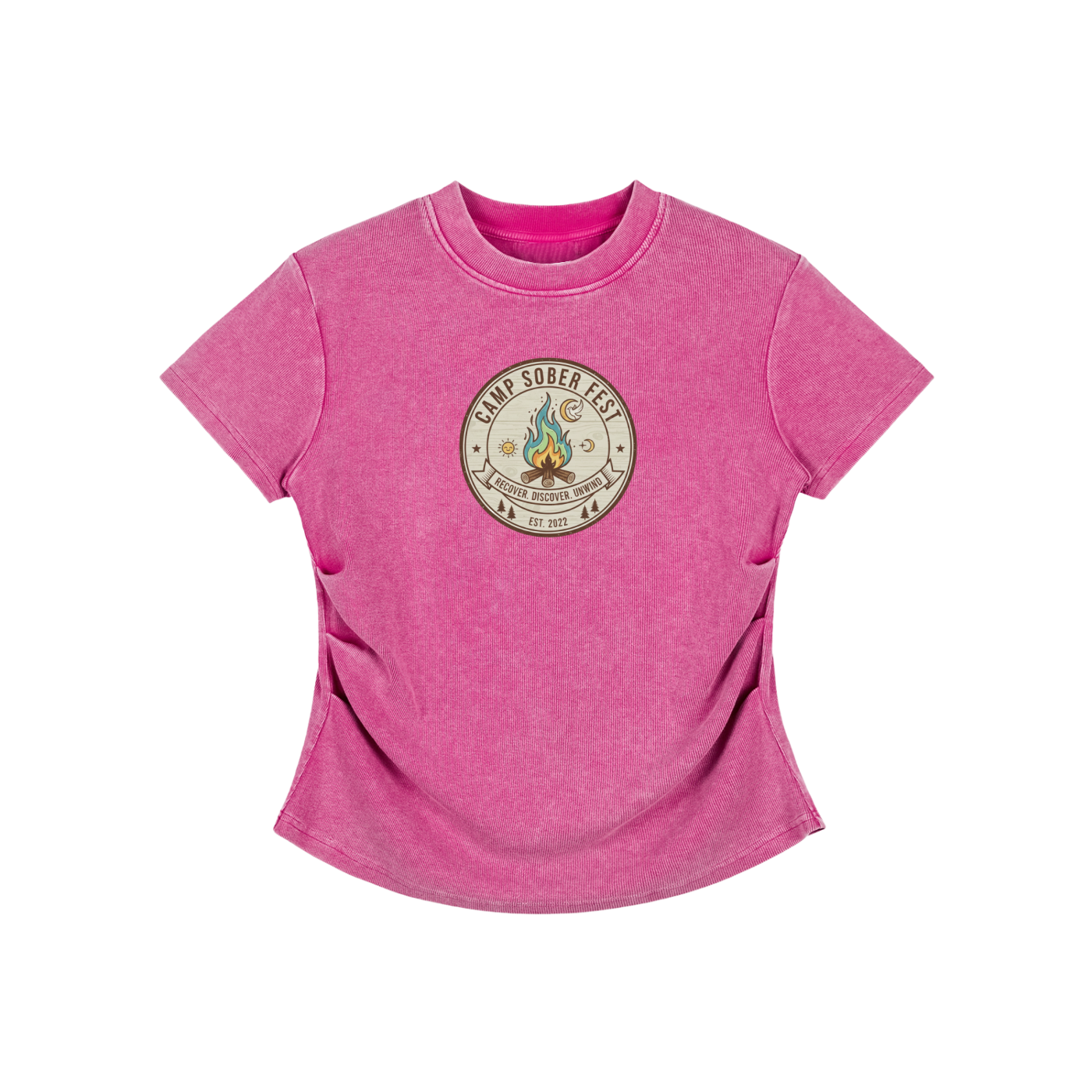Women's Recover, Discover, Unwind Bodycon Cotton T-Shirt