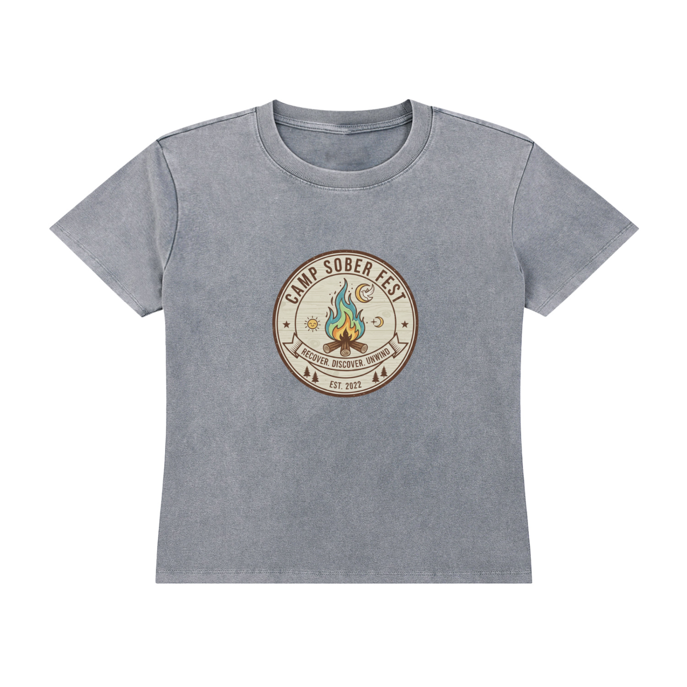 Vintage Recovery, Discover Unwind Wash Drop Shoulder T-shirt