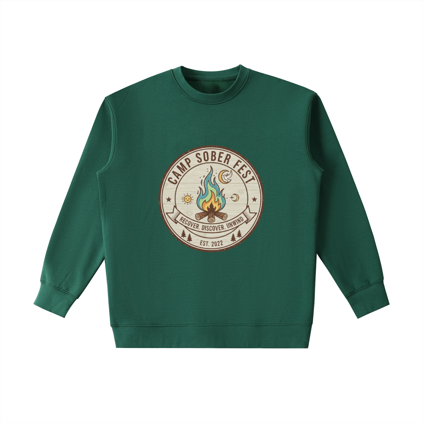 Unisex Recover, Discover, Unwind Heavyweight Crewneck Sweatshirt