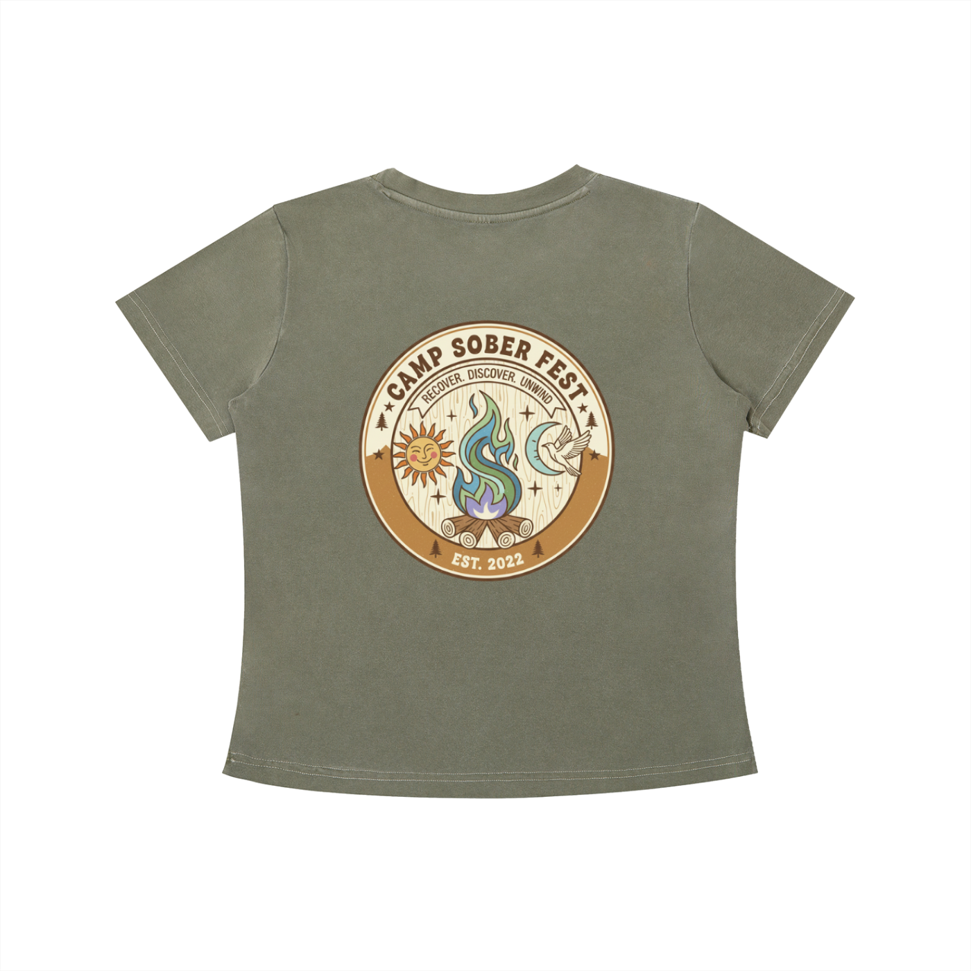 Recover, Discover, Unwind Vintage Wash Slim Fit T-shirt