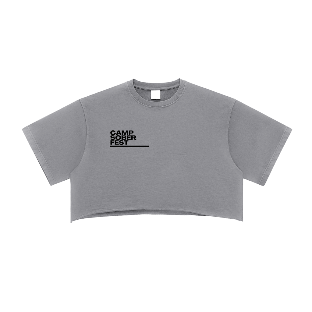 UNIRLOVE Snow Washed Raw Edge Crop Top