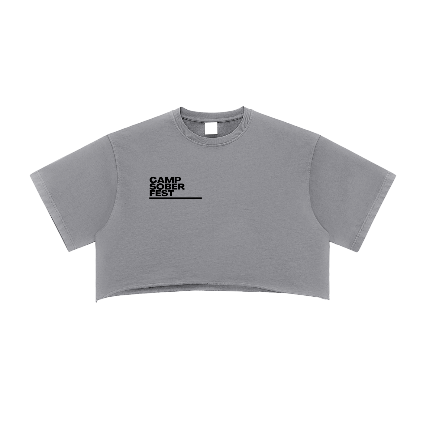 UNIRLOVE Snow Washed Raw Edge Crop Top