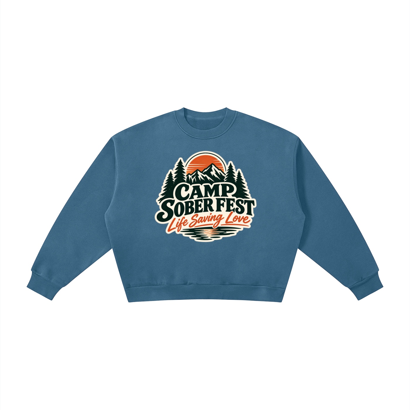 Unisex Life Saving Love Boxy Fleece Crewneck Sweatshirt