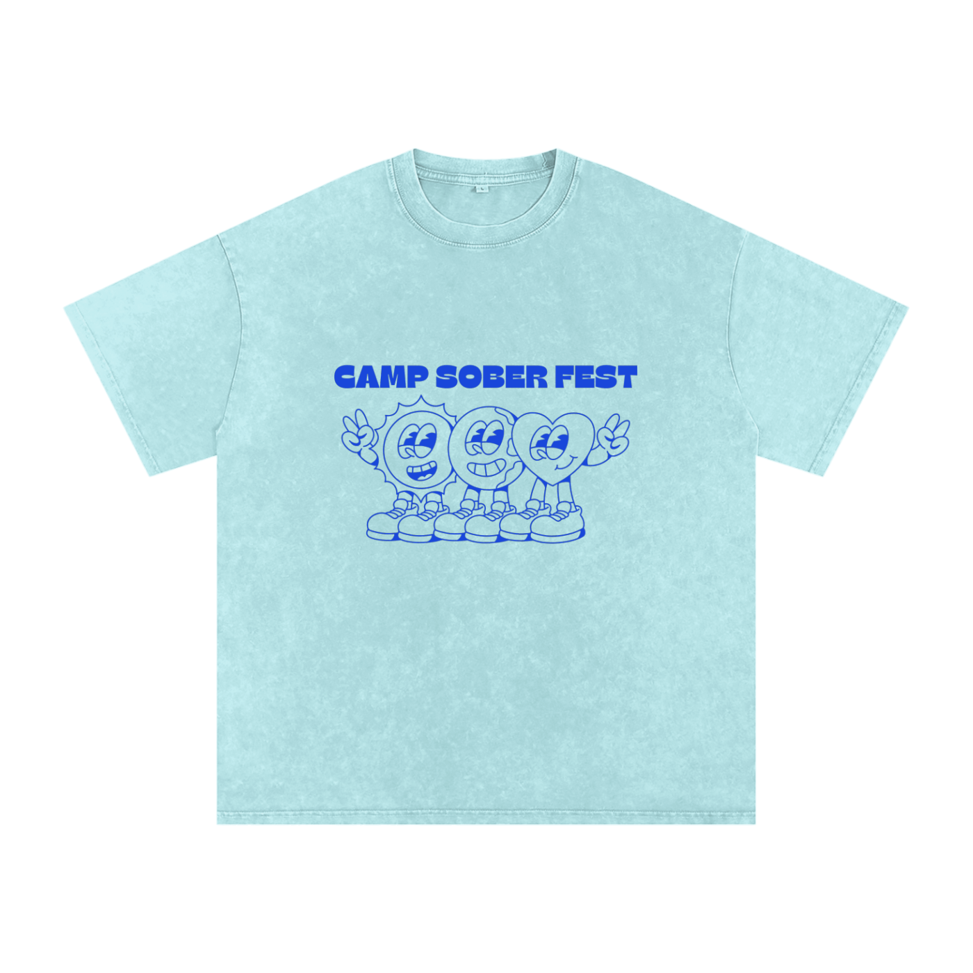 IPMHIYH Snow Washed Oversized Cotton T-Shirt