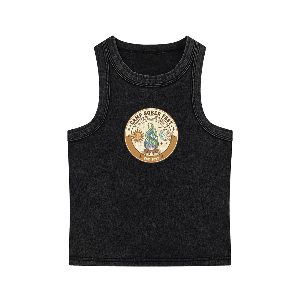Women's Recover, Discover, Unwind Snow Washed Tank Top