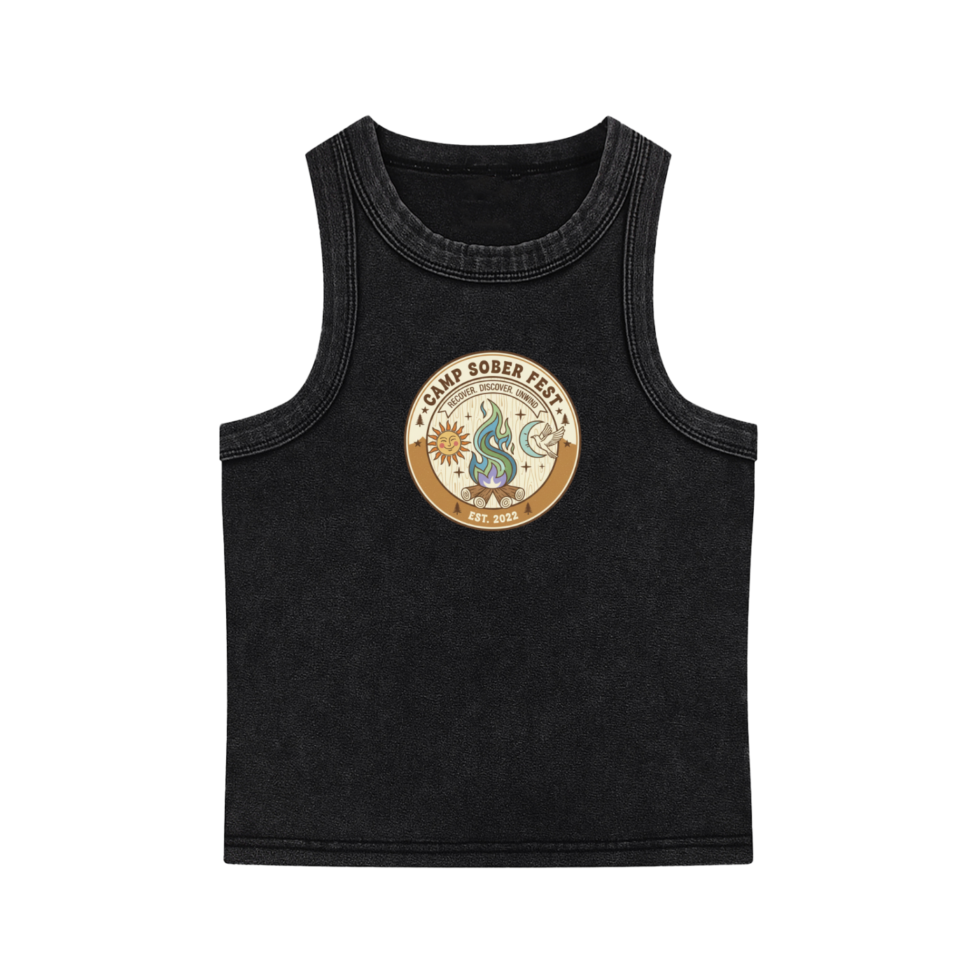 Women's Recover, Discover, Unwind Snow Washed Tank Top