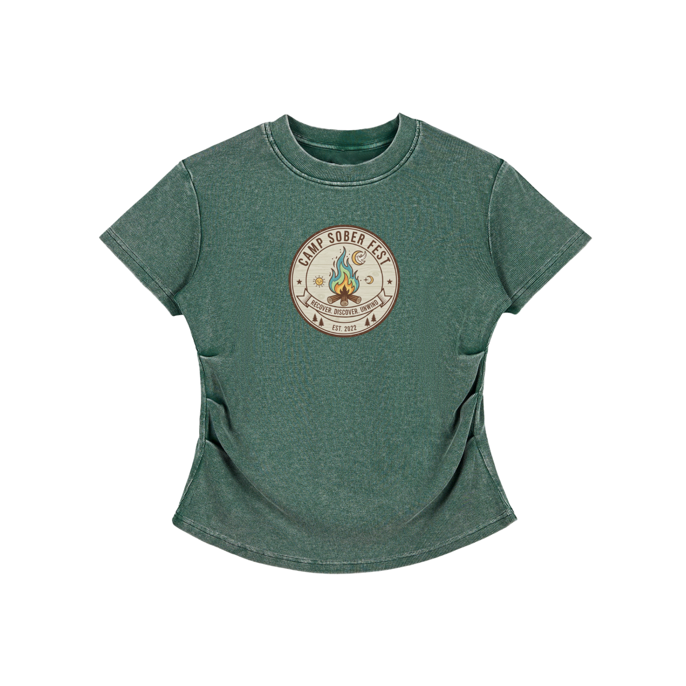 Women's Recover, Discover, Unwind Bodycon Cotton T-Shirt