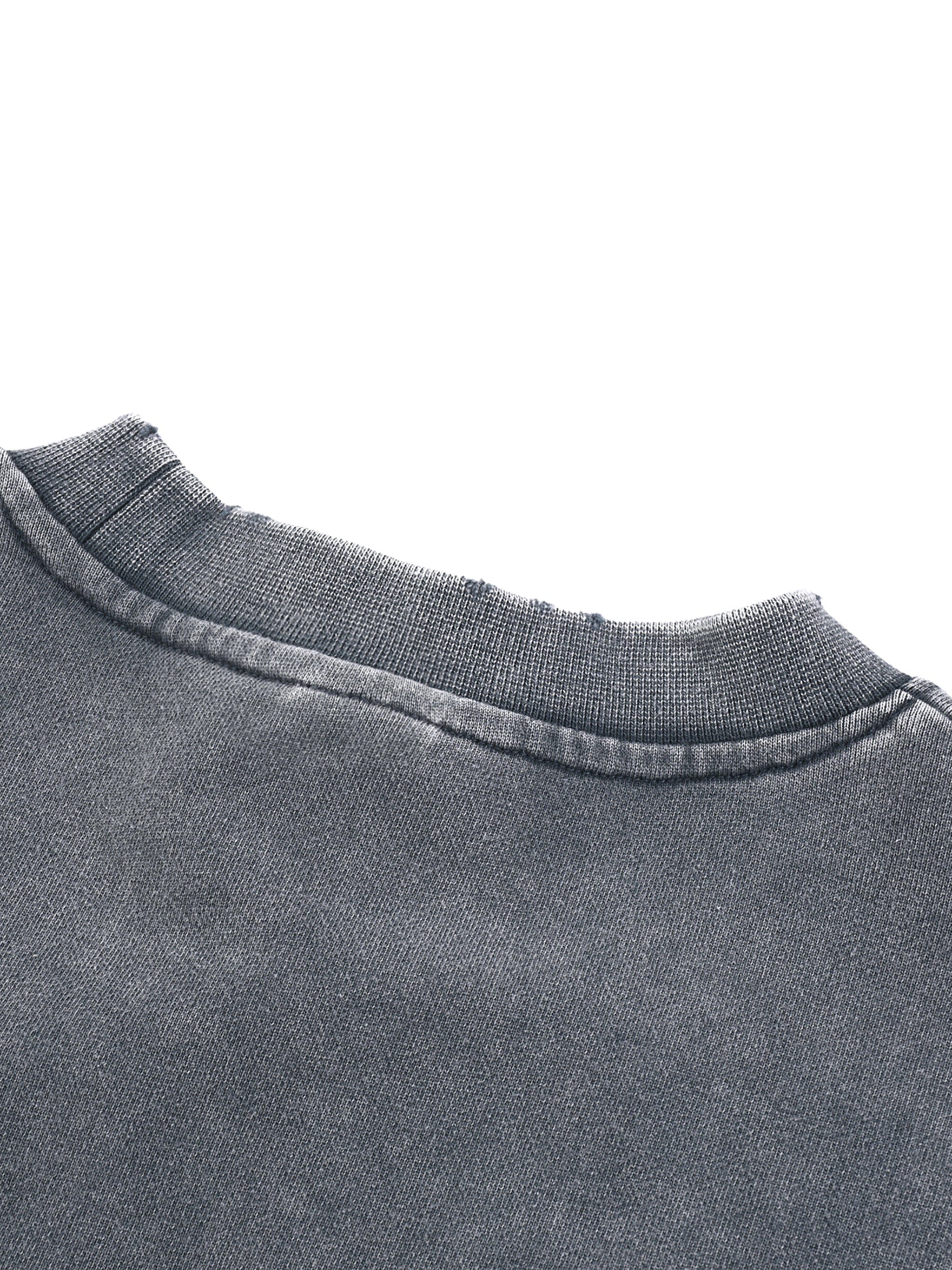 IPMHIYH Raw Edge Cropped Sweatshirt