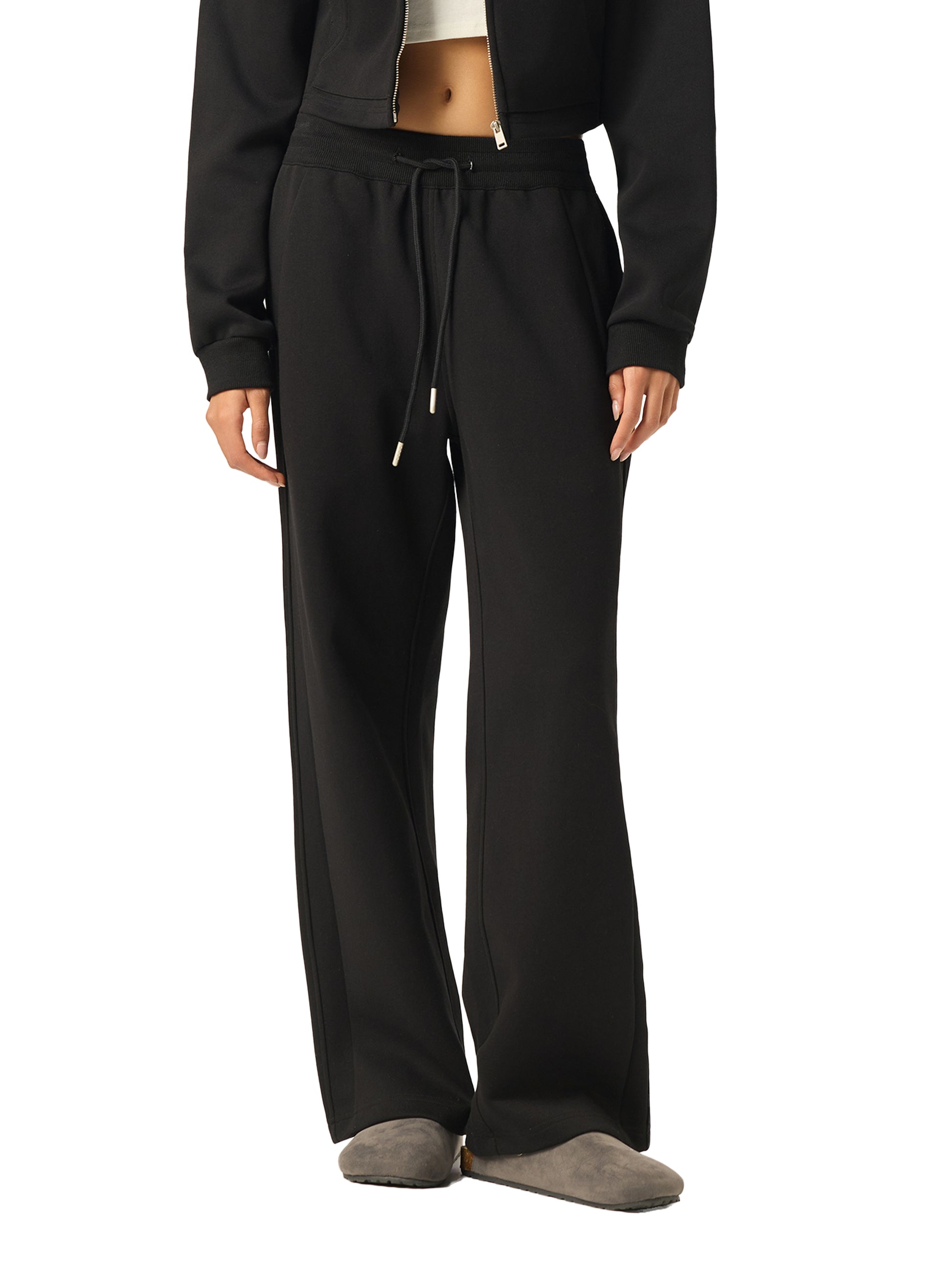Flower Gray Essential Drawstring Straight-Leg (Sweatpants for Set)