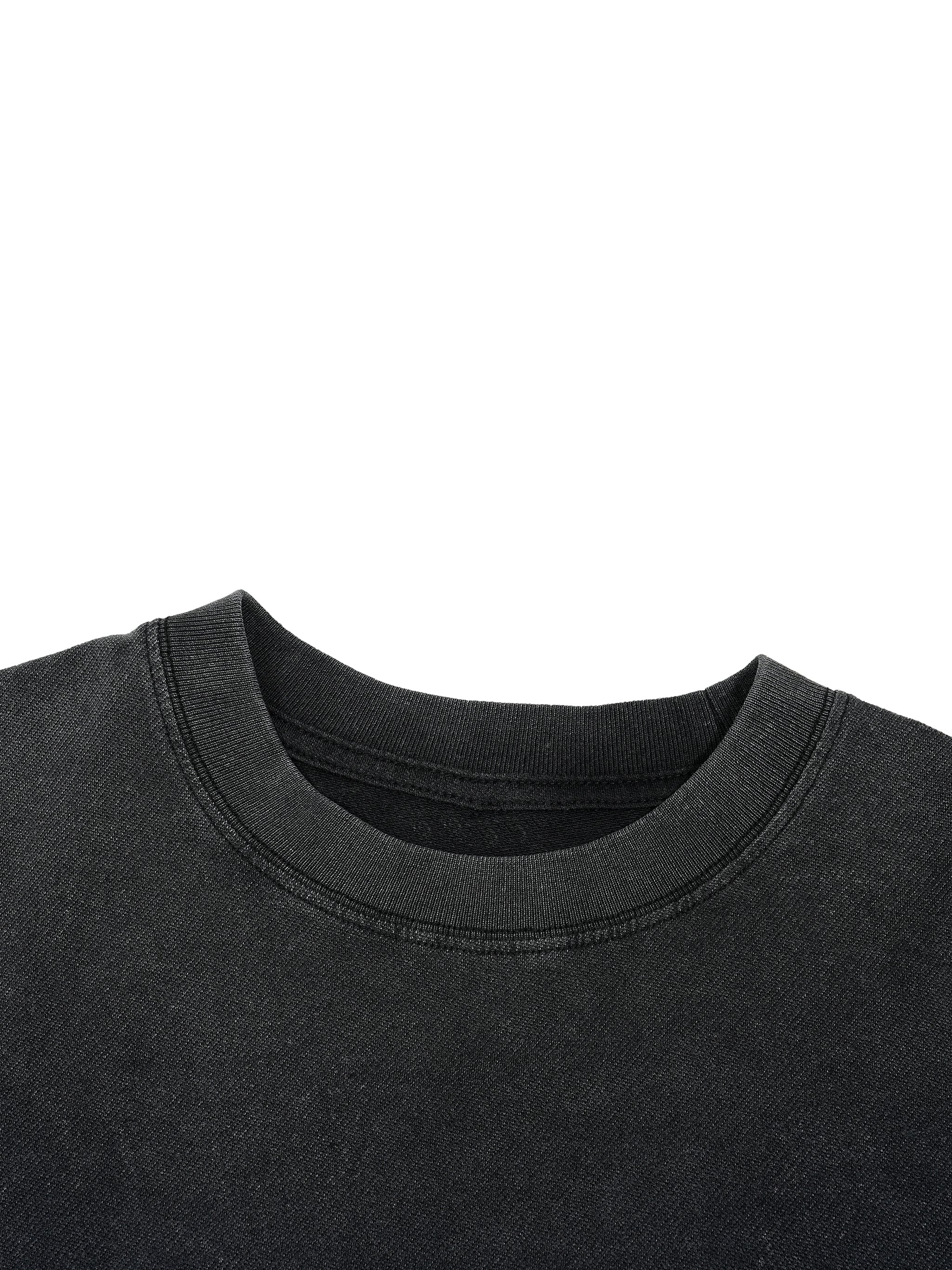 Unisex Vintage Wash Boxy Distressed Hem T-Shirt